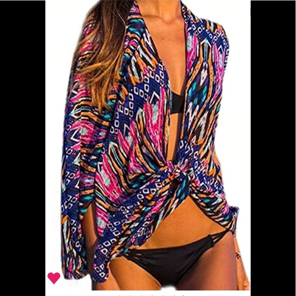 Swim Coverup - Multi Color - Picture 2 of 8